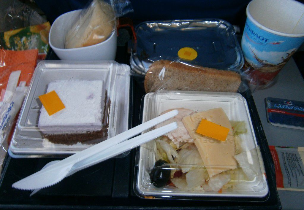 comida avion aeroflot