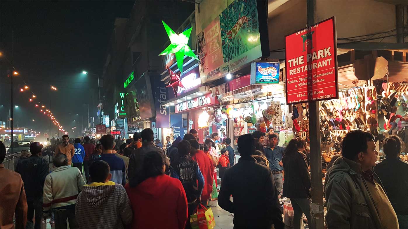 Sadar Bazar en Agra, India Sadar Bazar en Agra, India