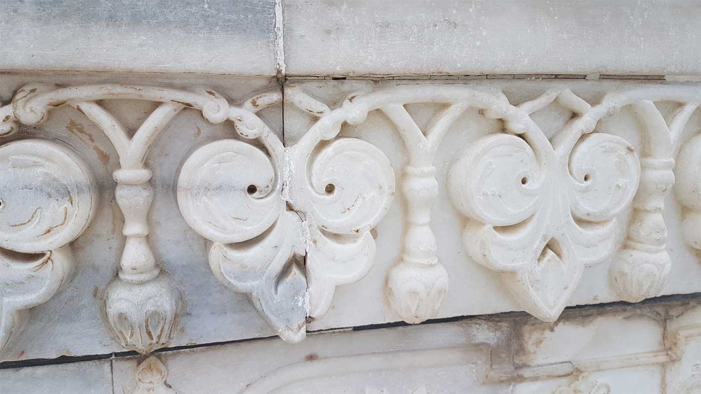 detalles del Taj Mahal detalles pared del Taj Mahal