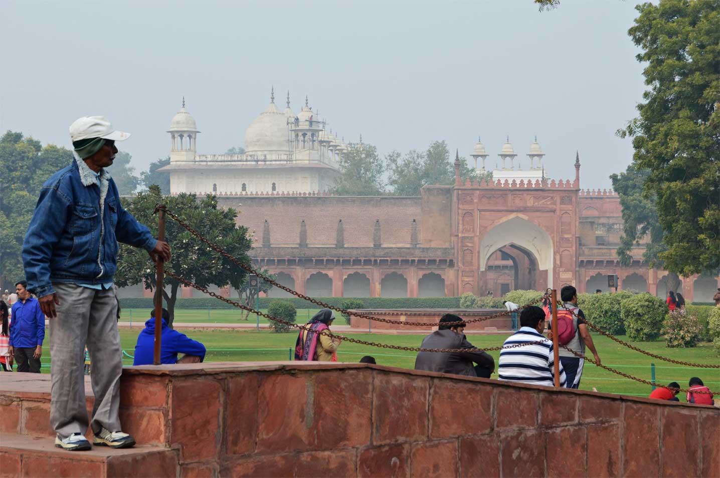 vistas desde el fuerte rojo en Agra, India vistas desde el fuerte rojo en Agra, India