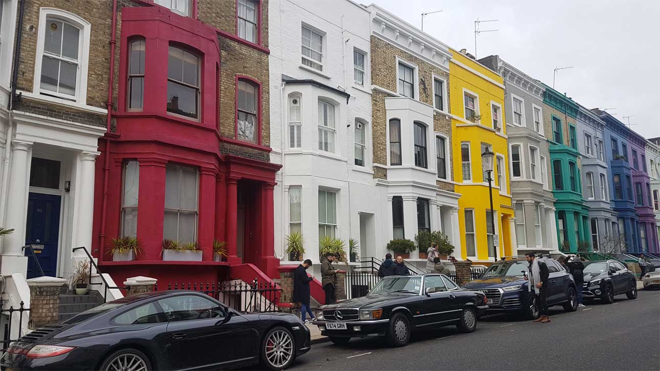 casa de colores en Portobello road
