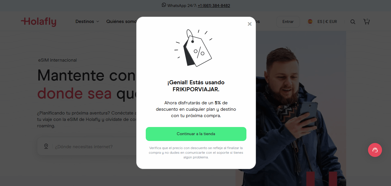 Descuento Holafly: FRIKIPORVIAJAR