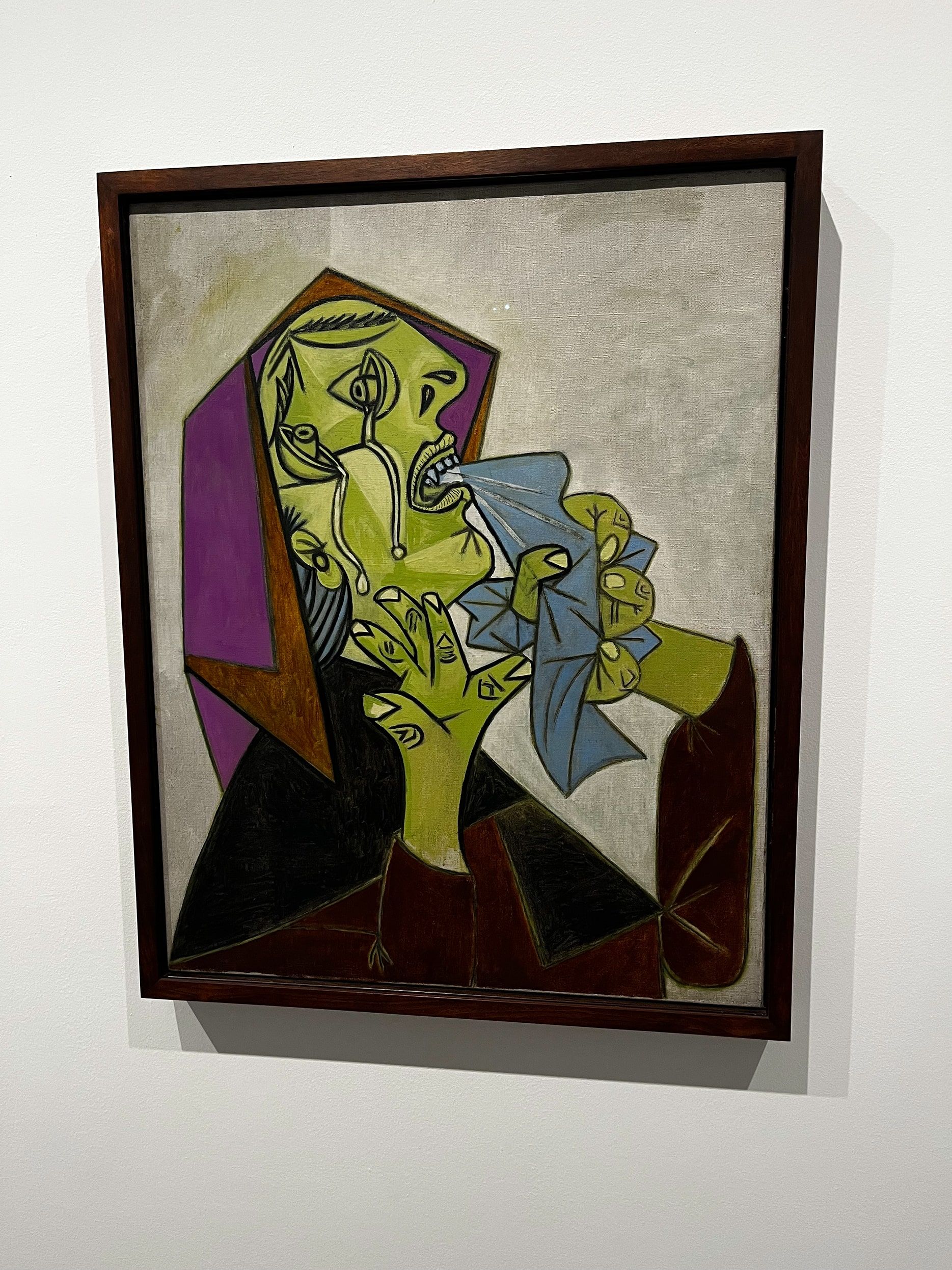 Cabeza de mujer llorando con pañuelo (Picasso, 1.937)